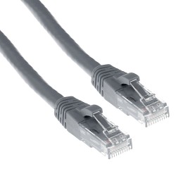ACT U/UTP Cat 6 Patchkabel | 15 m | Snagless | RJ45 | Grijs ACT U/UTP Cat 6 Patchkabel | 15 m | Snagless | RJ45 | Grijs