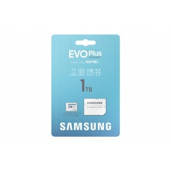 Samsung EVO Plus | MicroSDXC | 1TB | Class 10 | UHS-I U3 | V30 | A2 | Tot 160MB/s | Inclusief SD-adapter Samsung EVO Plus | MicroSDXC | 1TB | Class 10 | UHS-I U3 | V30 | A2 | Tot 160MB/s | Inclusief SD-adapter