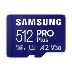 Samsung EVO Plus | MicroSDXC | 512GB | Class 10 | UHS-I U3 | Inclusief adapter Samsung EVO Plus | MicroSDXC | 512GB | Class 10 | UHS-I U3 | Inclusief adapter