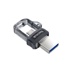 SanDisk Ultra Dual m3.0 | 128GB USB Flash Drive | USB Type-A / Micro-USB 3.2 Gen 1 (3.1 Gen 1) | Zwart, Zilver, Transparant SanDisk Ultra Dual m3.0 | 128GB USB Flash Drive | USB Type-A / Micro-USB 3.2 Gen 1 (3.1 Gen 1) | Zwart, Zilver, Transparant
