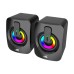 Baracuda SEASHELL Rainbow | 2.0 Stereo Luidsprekerset USB | 2x3000mW | Zwart
