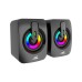 Baracuda SEASHELL Rainbow | 2.0 Stereo Luidsprekerset USB | 2x3000mW | Zwart