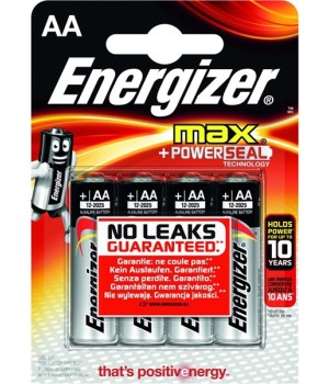 ENERGIZER MAX ALKALINE AA/R06 BLISTER 4