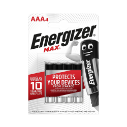 ENERGIZER MAX ALKALINE AAA/LR03 BLS 4