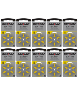 RAYOVAC EXTRA MERCURY FREE 10 AU-6XE Batterijen/doosje à 10 x blister 6