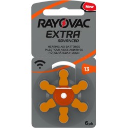 RAYOVAC EXTRA MERCURY FREE 13 AU-6XE Batterijen/doosje à 10 x blister 6