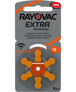 RAYOVAC EXTRA MERCURY FREE 13 AU-6XE Batterijen/doosje à 10 x blister 6