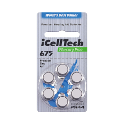 ICell MERCURY FREE Tech 675 BL/6 à 1 x blister 6 Blauw