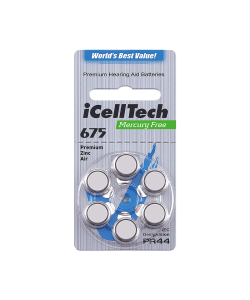 ICell MERCURY FREE Tech 675 BL/6 à 10 x blister 6 Blauw