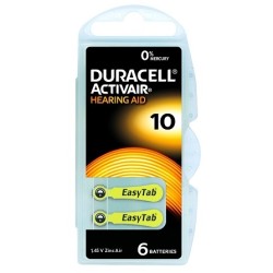 DURACELL ACTIVAIR MERCURY FREE 10 Batterijen à 1 x blister 6