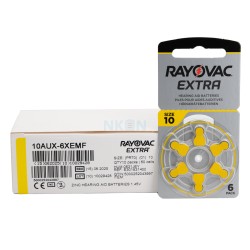 RAYOVAC EXTRA MERCURY FREE 10 AU-6XE Batterijen à 1 x blister 6