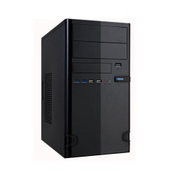 Case 727-22 Black 450Watt M-ATX USB 3.0 "Steel Brushed"