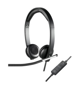 Logitech H650E Headset Hoofdband Zwart, Zilver