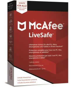 McAfee LiveSafe Unlimited Devices 1 jaar