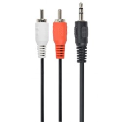 Audio Jack Male 3,5mm naar 2x Tulp Male Kabel 5M