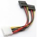 1x Molex naar 2x SATA Power Kabel Lengte 2x 20cm