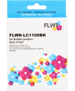 Brother LC-1100BK FLWR Zwart 15ml XL Cartridges