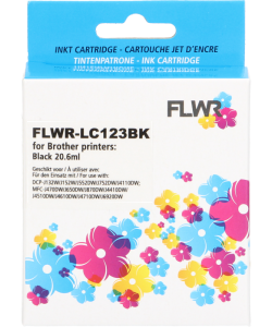 Brother LC-123BK FLWR Zwart 21ml XL Cartridges