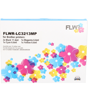 Brother FLWR-LC3213MP Multipack 5 Zwart en Kleur FLWR (Compatible XXL) Cartridges