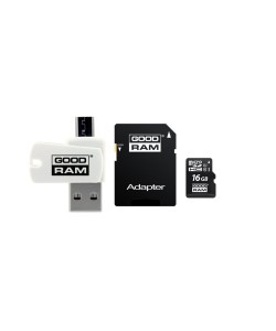 Goodram OTG Cardreader +16GB Micro SD Card + Adapter