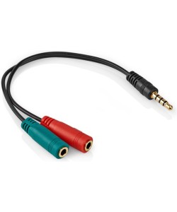 Audio Jack + Microphone Adapter Kable 3.5mm , 0.2m