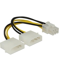 2 x Molex 4pin naar PCI Express 6 Pin 0.15m