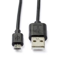 USB 2.0 naar Micro USB Oplaadkabel Zwart