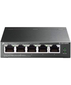 TP-Link 5 Port Metal Gigabit PoE+ Switch Zwart