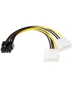 2x Molex  4pin naar 8 Pin PCI Express 17cm