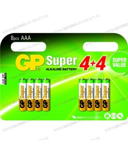 GP Super Alkaline AAA Micro Penlite, Multipack 8