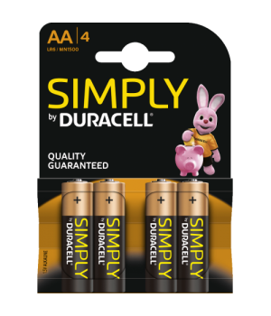 Duracell Simply Alkaline AA, blister 4