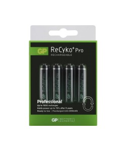 GP ReCyko+ oplaadbare AAA Micro penlite (800mAh), blister 4