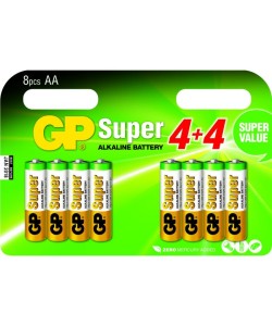 GP Super Alkaline AA Mignon penlite, multipack 8