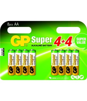 GP Super Alkaline AA Mignon penlite, multipack 8