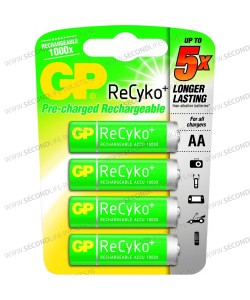 GP ReCyko+ oplaadbare AA Mignon penlite (2000mAh), blister 4