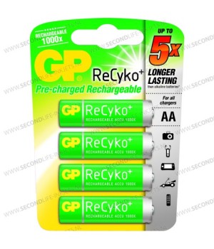 GP ReCyko+ oplaadbare AA Mignon penlite (2000mAh), blister 4