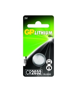 GP Lithium knoopcel CR2032, blister 1