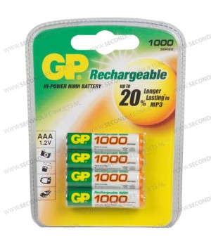 GP NiMH oplaadbare AAA Micro penlite (950 series), blister 4