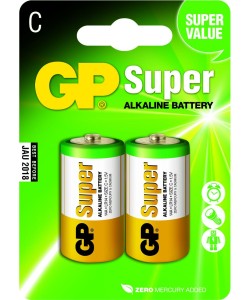 GP Alkaline Ultra C Baby, Kleine staaf, Blister 2